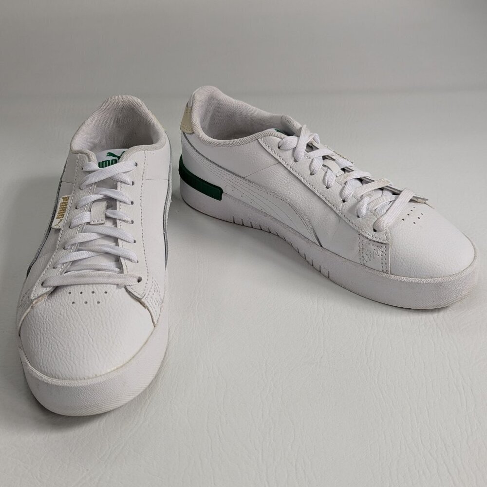 Puma Jada Renew Lace Up Women's White Sneakers Size 8 Green Trim 38640125